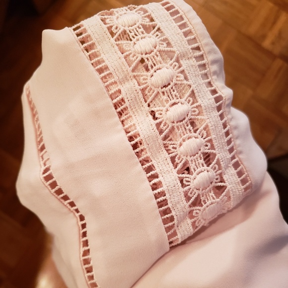 Loft Baby Pink Blouse with Poet Sleeves - Picture 3 of 7